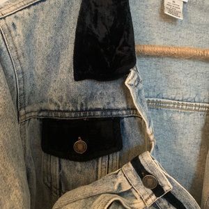 Vintage Y2K Denim & Velvet Jacket